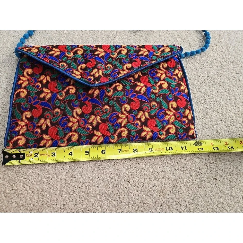NWOT BAG INDIAN HANDBAG PURSE MULTICOLOR GIFT BAG EMBROIDERED WEDDING‎ CLUTCH